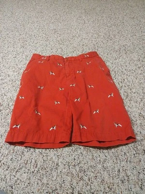 Polo Ralph Lauren Red Chino Shorts embroidered schnauzer dog print Size 33 - Image 1 of 4