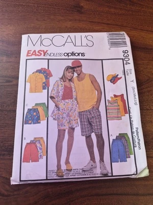 Camisa sin mangas McCall's 9304 Miss/Hombre Pantalones cortos y sombrero Talla: 8-18 (S,M,L) UC FF Foto 1 de 4