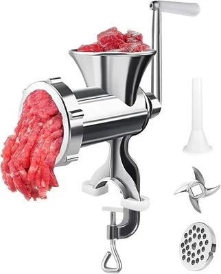 Tritacarne Manuale Trita Carne Trita Verdure Con Disco A Manovella - Immagine 1 di 4