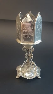 Circa 1900-1920 Sterling Silver Judaica Shabbat Havdalah Candle Holder 84.1g - Picture 1 of 16