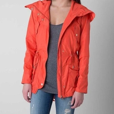 Steve Madden red hooded multi pockets coat XL - Image 1 of 4