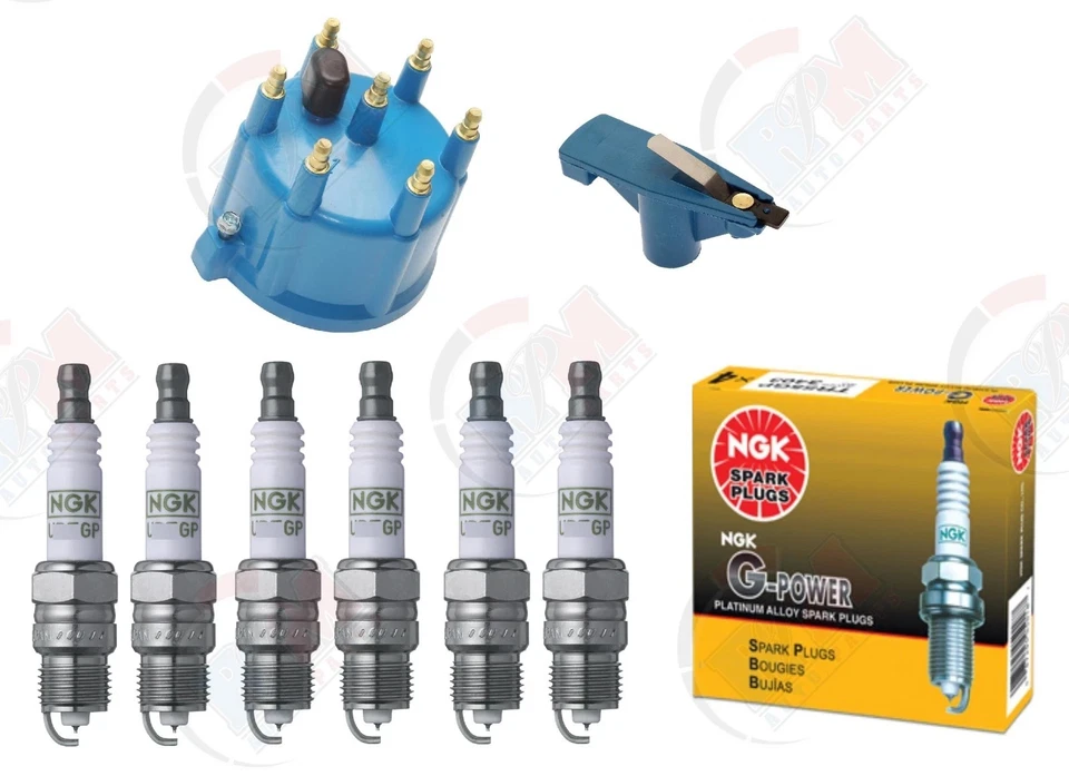 Blue Streak Cap & Rotor Kit w/ NGK Platinum Plugs for Dodge B1500 RAM 1500 3.9L - Image 1 of 1