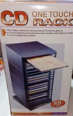 Estante de almacenamiento de CD One Touch para 20 CD botón de liberación Foto 1 de 4