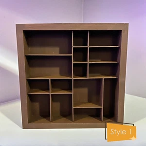 Wooden Curiosity Cabinet Letterbox Display, Rock Display, Shadow Box Vintage - Picture 1 of 2