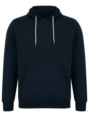 Sudadera con capucha pulóver polar con motivo en relieve Tokyo Laundry Tides para hombre - azul marino Foto 1 de 3