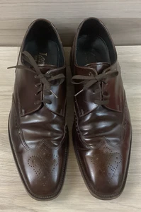 Zapatos con cordones Loake marrón oscuro brogue Bogart Reino Unido 9,5 hechos en Inglaterra inteligentes - Imagen 1 de 22
