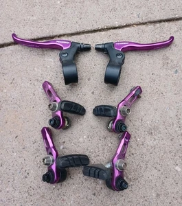 Dia-Compe 987 Purple Anodised Cantilever Brakes Retro Canti DIA COMPE retro set - Picture 1 of 8