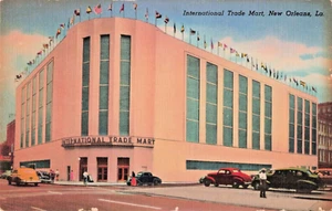 Postcard LA New Orleans Louisiana-International Trade Mart-Vintage Linen C19 - Picture 1 of 4