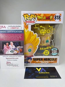 Chris Rager Signed Super Hercule Dragon Ball Super #818 Funko Pop w/ JSA COA - Picture 1 of 6