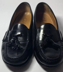Cole Haan Herren Schwarz Leder Pinch Quaste Halbschuhe 03506 Slipper Elegant Schuh 10 D - Bild 1 von 7