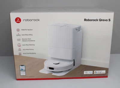 Roborock Qrevo S Saugroboter mit Wischfunktion, 7000 Pa HyperForce Weiß NEU - Bild 1 von 2