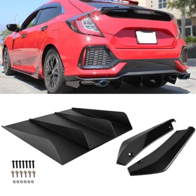For Honda Civic Sedan Coupe Rear Bumper Lip Diffuser Spoiler Splitter Foto 1 de 4
