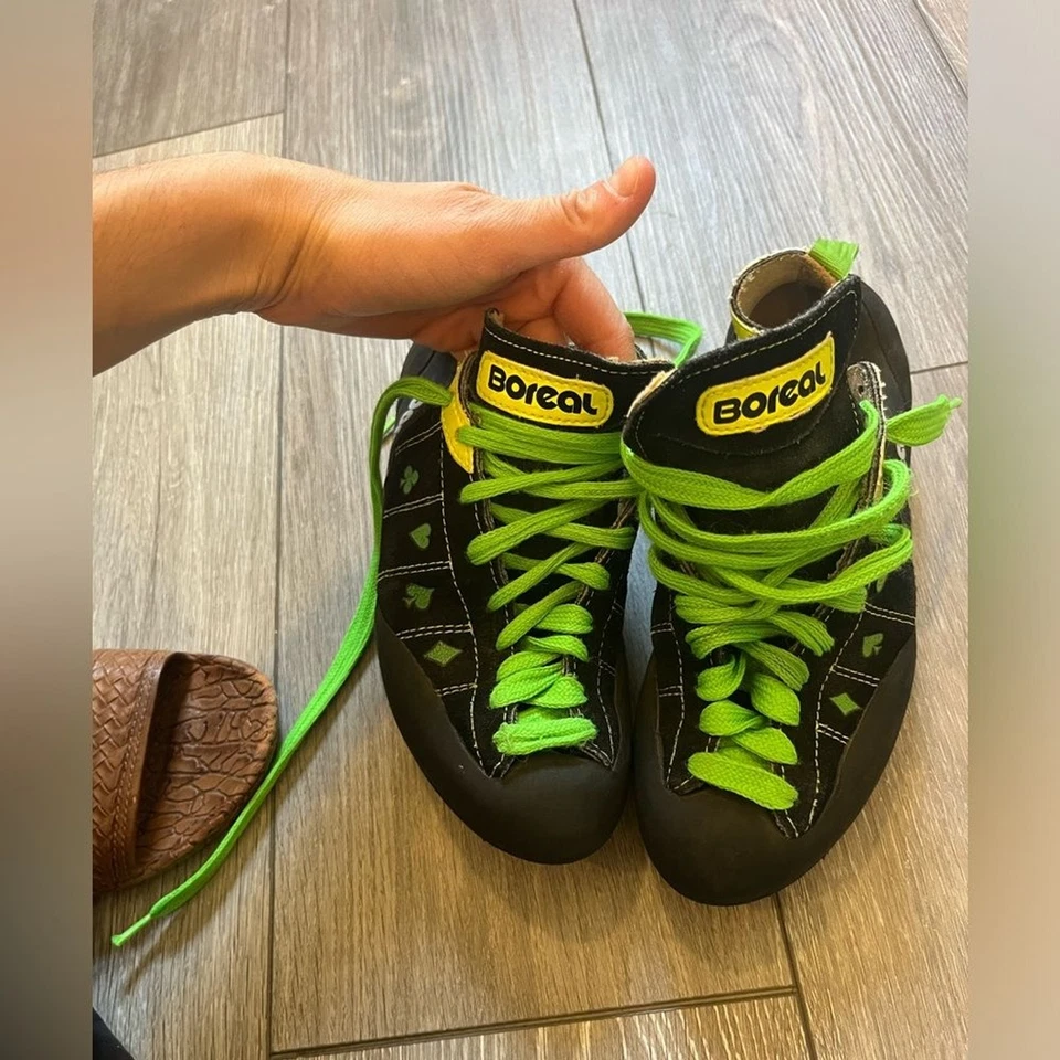 Zapatos de escalada Boreal Fusion Zephyr negros verdes con encanto de la suerte para mujer 7,5 Foto 1 de 4