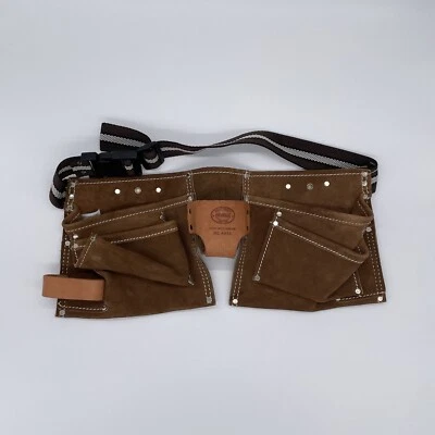 Antigo Nicholas Couro de Vaca Dividido Pesado Handyman Cinto de Ferramentas de Couro 493X Bolsa Carpinteiro - Imagem 1 de 4
