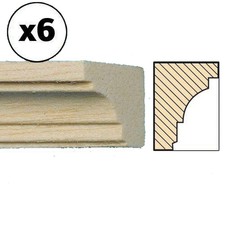 Bambole Casa Cornice 11.1.9cm X 1.3cm Modanatura 300mm x 13mm Bare Legno Pack Di