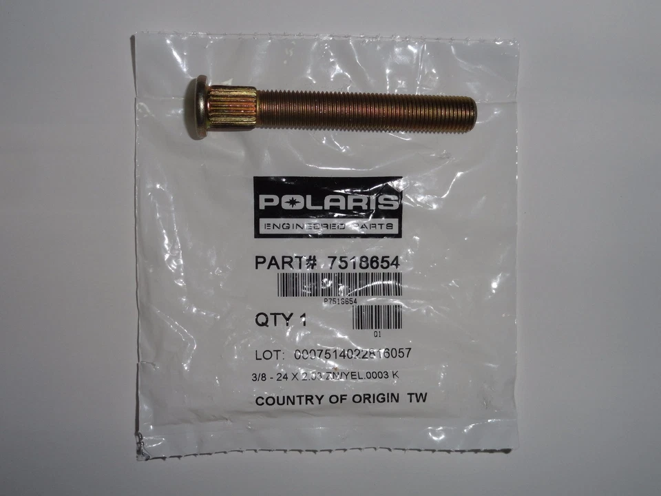 OEM Genuine Polaris Wheel Stud 3/8-24x2.68 RZR 570 800 S 7518654  - Изображение 1 из 1