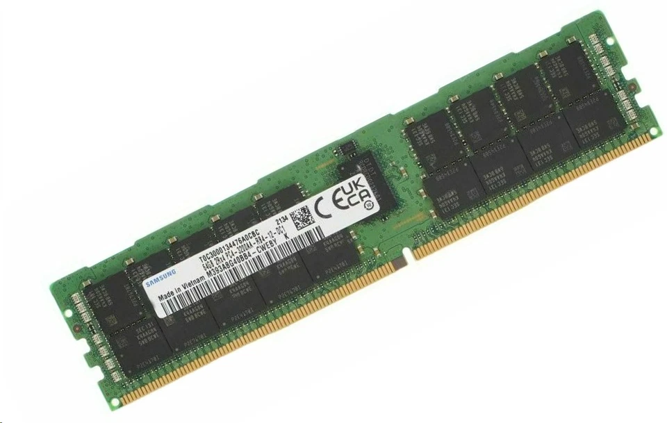 Samsung 64GB DDR4 3200MHz ECC REG M393A8G40BB4-CWE PC4-3200AA-R Server Modules - Bild 1 von 1