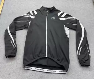 Giordana Cycling Jacket Men Large L-4-50 Black Full Zip Thermal Windproof Italy - Picture 1 of 8