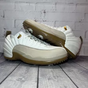 Nike Air Jordan 12 XII Low Golf Shoes White Brown DM9016-109 Men’s Size 11.5 NEW - Picture 1 of 12