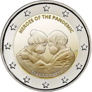 Malta 2021 2 € Commemorative Euros Heroes Of The Pandemic Mintage 60000 - Picture 1 of 1
