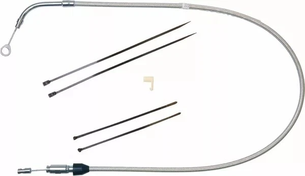 Magnum Polished Stainless Quick Connect Upper Clutch Cable 06522795 - Image 1 of 2