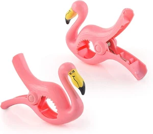 Flamingo Beach Towel Clips Jumbo Size - Picture 1 of 3