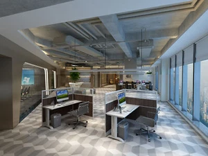 4x4 Cubicles -51″ H- ONE MAN L Shape glazed Office Workstations -V - Picture 1 of 1