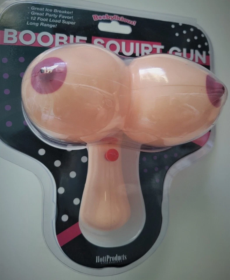 Пистолет Boobie Squirt с двойным насосом водяной пистолет для взрослых отличный подарок для холостяцкой вечеринки/шутка - Изображение 1 из 1