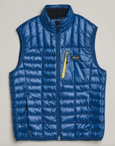 RALPH LAUREN Blue Gilet Mens Small Down Gloss Water Repellent DALSTON Vest £495 - Picture 1 of 21