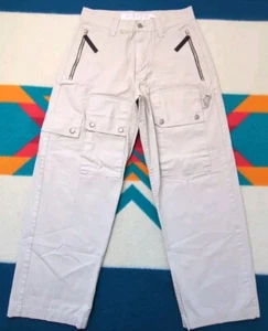 Pantaloni cargo vintage Levi's SilverTab 30x28 Cerniere Baggy Rivestite Rave Grigio anni '90 - Foto 1 di 10