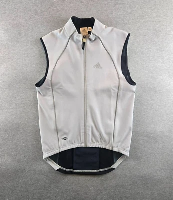Adidas WindVest Para Hombres Pequeño ClimaWarm Cremallera Completa Gris Ligero Golf Correr Foto 1 de 4