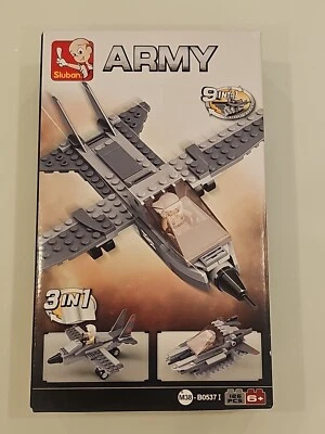 SLUBAN ARMY M38-B0537 I 125 PC. 3 IN 1 BUILDING BLOCKS NEW - Image 1 of 4