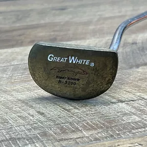 GREAT WHITE Tiger Shark B-3200 Mallet Putter Gold Club RH 35" All Original - Picture 1 of 8
