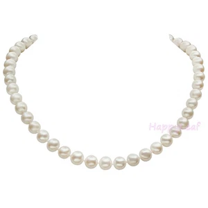 Collar de cadena de perlas blanco de agua dulce Lily Treacy 18" regalo de boda nupcial - Imagen 1 de 7