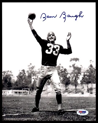 SAMMY BAUGH SIGNED 8X10 WITH PSA COA - WASHINGTON REDSKINS - Image 1 of 2