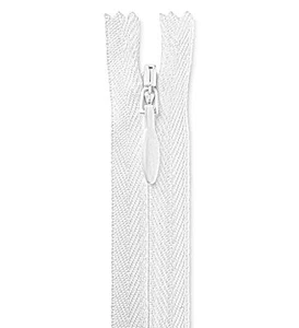 14 inch Invisible Zipper White Non Separating Zipper Nylon White Zipper Craft... - Picture 1 of 8