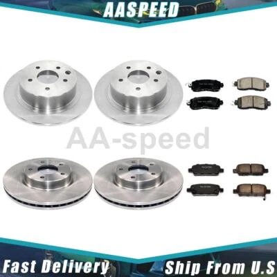 Pastillas de freno y rotores delanteros traseros para Nissan Altima 2016 2015 2014 2013 Foto 1 de 4