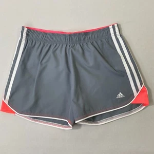 Adidas Climalite Running Shorts Kids Medium (10/12) Gray Polyester Elastic Waist - Picture 1 of 6