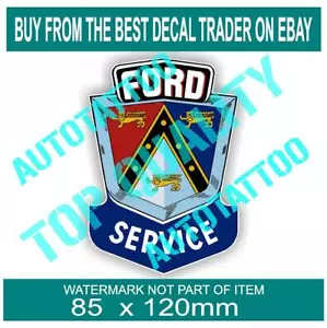 VINTAGE FORD SERVICE DECAL STICKER RETRO FORD AMERICANA HOT ROD RAT ROD STICKERS - Picture 1 of 2