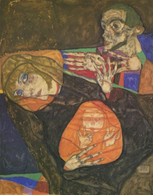 Impresión en lienzo de la Sagrada Familia Egon Schiele 16 x 20 Foto 1 de 4