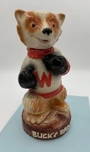 Vtg 1973 Ezra Brooks BUCKY BADGER WISCONSIN Mascot Decanter Nice !! - Picture 1 of 10