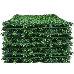 Unbranded Artificial Hedges 20" Greenery Boxwood Panels Indoor/Outdoor Green - Picture 1 of 6