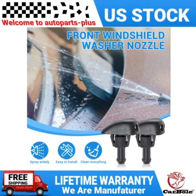 2 peças de plástico carro janela automática lavadora de para-brisa spray pulverizador bico acessório - Imagem 1 de 4