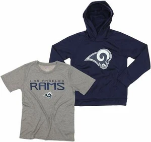 OuterStuff NFL Youth Los Angeles Rams Team Performance Hoodie and Tee Combo Set - Picture 1 of 6