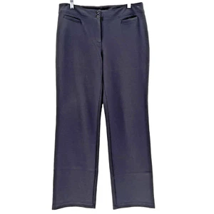 Pantalones de vestir Eileen Fisher ropa de trabajo viscosa elástico bolsillo M gris - Imagen 1 de 13