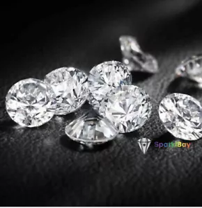 Loose CVD Lot lab Grown Diamond 5 mm Round D F- IF Certified Diamond - Picture 1 of 8