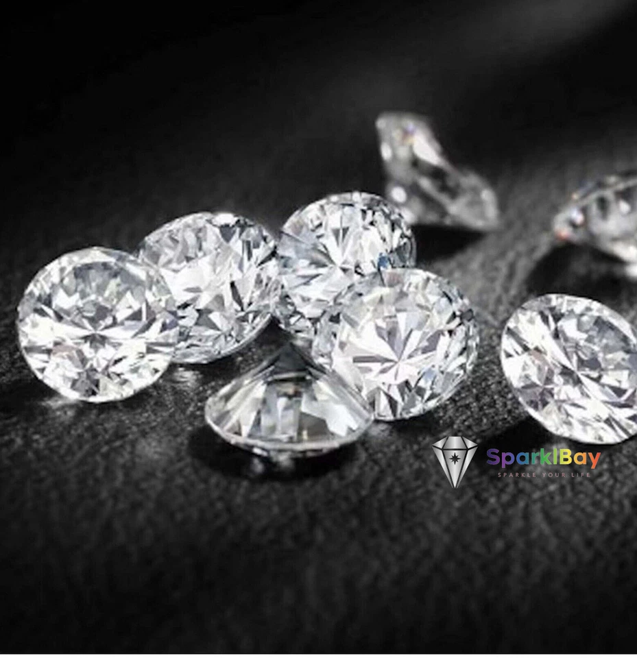 Loose Lot lab Grown CVD Diamond 4.5 mm Round D F- IF GIE Certified Diamond - Image 1 of 4