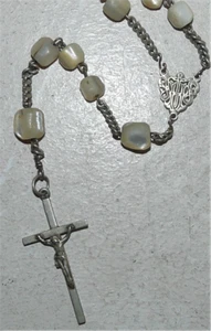 CHAPELET ANCIEN PERLES DE NACRE 53 CM § CP 2  - Picture 1 of 3