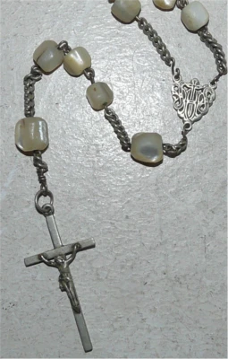 CHAPELET ANCIEN PERLES DE NACRE 53 CM § CP 2  - Photo 1/3