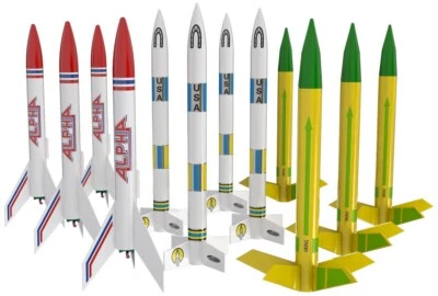 Estes AVG Rocket Bulk Pack, 12 Model Rocket Kits (8 Intermediate and 4 Beginner) - Image 1 of 4